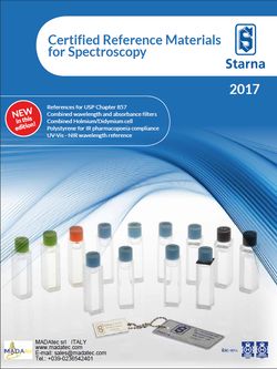 Certified Reference Materials for Spectroscopy