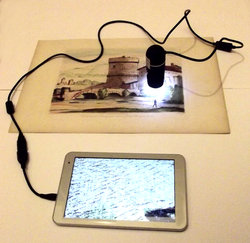 Portable USB microscope for visual inspection