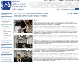 News dal MiBACT sulla conferenza a Palermo, di cui Madatec era uno degli sponsor