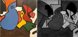 Arshile Gorky (attribuited) Visible and IR Reflectography (1060-1080nm)