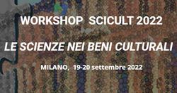 Cultural Heritage Science SCICULT 2022 Milan