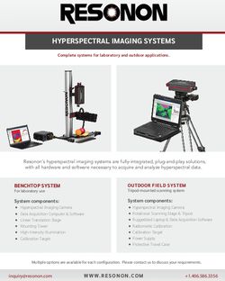Hyperspectral benchtop system